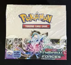 Pokemon TCG Temporal Forces Booster Box With Protector - Image 1