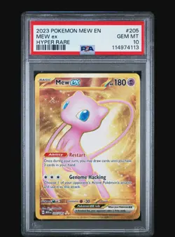 2023 POKEMON MEW EN-151 #205 MEW EX HYPER RARE PSA 9 NO GOLD STAR UMBREON - Image 1