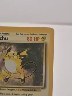 Pokemon TCG Raichu Base Set Holo Rare Card 14/102 Vintage - Image 2