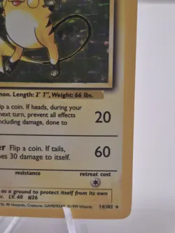 Pokemon TCG Raichu Base Set Holo Rare Card 14/102 Vintage - Image 3