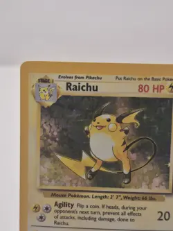 Pokemon TCG Raichu Base Set Holo Rare Card 14/102 Vintage - Image 5