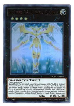 Yu-Gi-Oh Card: Number 39: Utopia Double DUPO-EN008 Ultra Rare! EX - Image 1