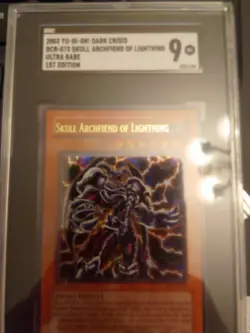 2003 YU-GI-OH! DCR-DARK CRISIS 1ST ED #073 SKULL ARCHFIEND OF LIGHTNING SGC 9 - Image 1