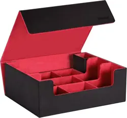 Deck Case for Trading Cards 1800+, PU Leather Commander Deck Box Organizer Holde - Image 1