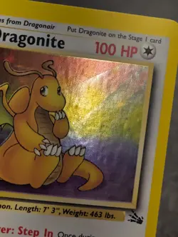 Pokemon TCG Dragonite Fossil Holo Unlimited Rare Card 4/62 1999 Vintage LP-NM - Image 4