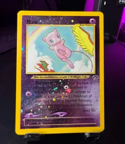 Southern Islands Mew 1/18 Reverse Holo LP Swirl Promo Pokemon Card English WOTC - Image 1