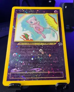 Southern Islands Mew 1/18 Reverse Holo LP Swirl Promo Pokemon Card English WOTC - Image 2