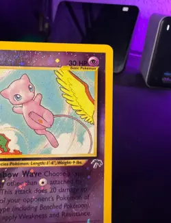 Southern Islands Mew 1/18 Reverse Holo LP Swirl Promo Pokemon Card English WOTC - Image 5