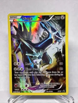 Dialga XY77 Full Art Holo Ultra Rare Black Star Promo Pokemon TCG Card LP - Image 1