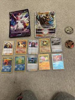 Lots Of Pokemon, Trading Cards, Two Coins 4 1999 Cards, Two Jumbo Two Radiant - Image 1