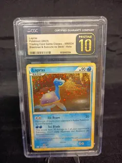 CGC 10 Pristine - Lapras 008/034 Trading Card Game Classic - Pokemon TCG - Image 1