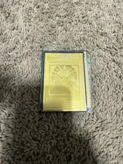 Yugioh The Creator God of Light, Horakhty Custom Golden Metal Card English - Image 1