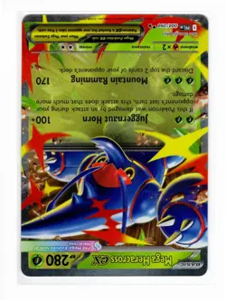 Mega Heracross EX 004/094 Phantasmal Flames Holo Rare Pokemon Card NM - Image 1