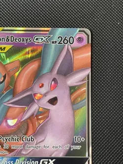 Espeon & Deoxys GX 72/236 Sm-Unified Minds Holo Card NM Condition - Image 4