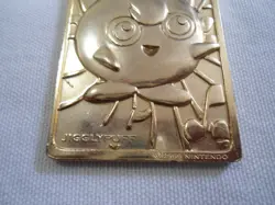 NINTENDO Pokemon Jigglypuff 1999 Burger King promo 23K gold plated trading card - Image 3