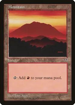 Mountain (D) Mirage LP/NM Basic Land MAGIC THE GATHERING MTG L8 - Image 1