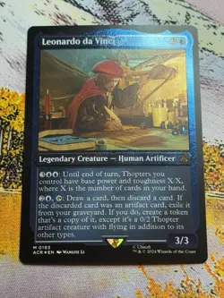 Leonardo da Vinci (0193) *ETCHED FOIL*- MTG: Assassin's Creed (ACR) NM/M - Image 1