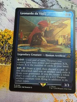 Leonardo da Vinci (0193) *ETCHED FOIL*- MTG: Assassin's Creed (ACR) NM/M - Image 2
