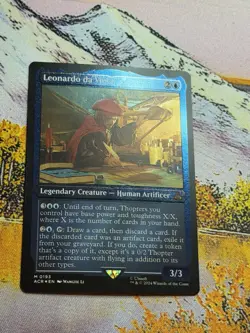 Leonardo da Vinci (0193) *ETCHED FOIL*- MTG: Assassin's Creed (ACR) NM/M - Image 3