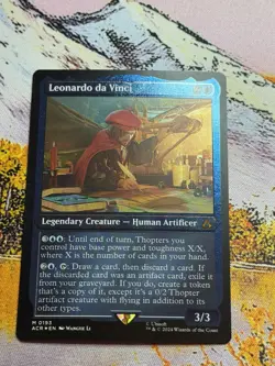 Leonardo da Vinci (0193) *ETCHED FOIL*- MTG: Assassin's Creed (ACR) NM/M - Image 4
