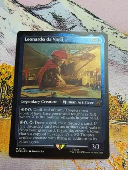 Leonardo da Vinci (0193) *ETCHED FOIL*- MTG: Assassin's Creed (ACR) NM/M - Image 5