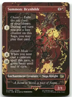 Summon: Brynhildr (Borderless) #366 MTG Final Fantasy FIN NM X1 - Image 1