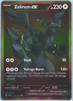 Zekrom ex - 172/086 - Pokemon Black Bolt Secret Rare NM - Image 1