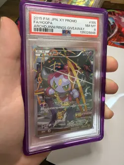 Hoopa #155/XY-P Full Art PSA 8 - 2015 Pokemon Japanese XY Promo Guard included - Image 2