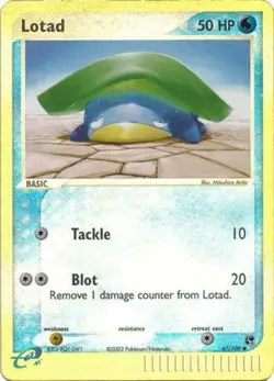 1x Lotad - 67/100 - Common - Reverse Holo Moderately Played Pokemon EX - Sandsto - Image 1