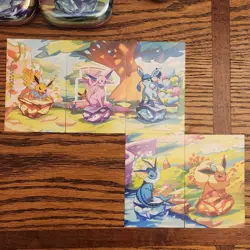 Prismatic Evolutions 5x Mini Tins Coins Art Inserts No Pokemon Packs 2025 - Image 4