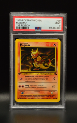 Magmar 1st Edition 1999 Pokemon Fossil #39 WOTC PSA 9 Newly Graded - Image 1
