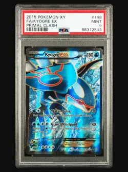 2015 POKEMON XY PRIMAL CLASH #148 KYOGRE EX PSA 9 NO GOLD STAR UMBREON - Image 1