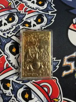 Vintage Pokemon 23K Gold Plated Charizard Trading Card 1999 BK Burger King - Image 1