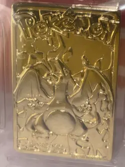 PSA 7 Gold Plated Charizard Burger King Promotion Pokemon Card Collect Rare Poke - Image 3