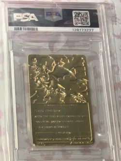 PSA 7 Gold Plated Charizard Burger King Promotion Pokemon Card Collect Rare Poke - Image 4