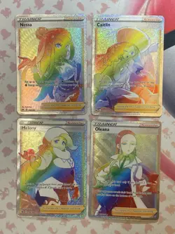 Pokemon TCG Lot Of 4 Secret Rare Rainbow Trainer Cards Nessa,Caitlin,Melony Etc - Image 1