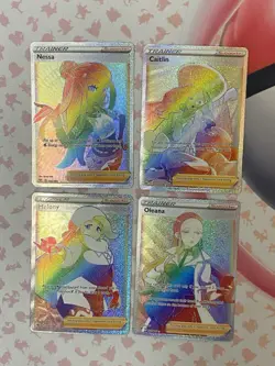 Pokemon TCG Lot Of 4 Secret Rare Rainbow Trainer Cards Nessa,Caitlin,Melony Etc - Image 2