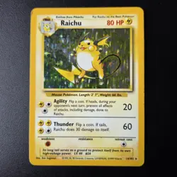 Raichu 14/102 Holo Rare Base Set 1999 Pokemon Card Vintage WOTC - Image 1