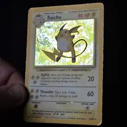 Raichu 14/102 Holo Rare Base Set 1999 Pokemon Card Vintage WOTC - Image 3