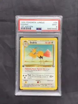 Pokemon Cards: Jungle 1st Edition Uncommon: Dodrio 34/64 PSA 9 - Image 1