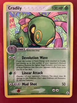 CRADILY 3/92 EX Legend Maker HOLO rare Pokemon card NM Near Mint - Image 1
