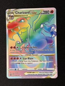 Charizard VSTAR Rainbow Gold Metal Card Collectible Gift/Display - Image 1