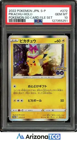 Pokemon 2022 Pikachu 272/S-P Promo Pokemon GO Card File Set Japanese PSA 10 - Image 1