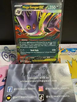 Pokemon TCG: Mega Gengar ex 056/094 Phantasmal Flames Pokemon Card NM - Image 1