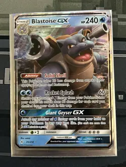 Pokemon TCG Blastoise GX Holo Ultra Rare Card Unbroken Bonds 35/214 - Image 1