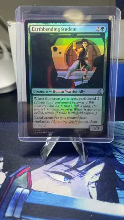 Earthbending Student FOIL MTG Avatar: TLA Eternal-Legal Nm Free Shipping - Image 1