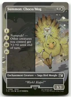Summon: Choco/Mog (Borderless) #358 MTG Final Fantasy FIN NM X1 - Image 1