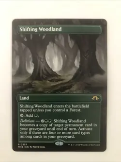 Shifting Woodland Borderless MTG Modern Horizon 3 NM #357 - Image 1