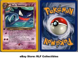 2002 Pokemon, Neo Destiny, #36/105 Dark Haunter, 1st Edition, Uncommon - Image 1