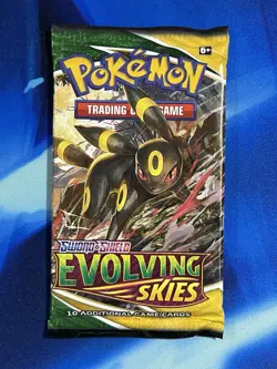 Pokemon 2021 Sword & Shield Evolving Skies Booster Pack Umbreon Nm M Umbreon - Image 1